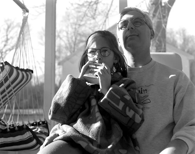 Abby and Dad, 1997