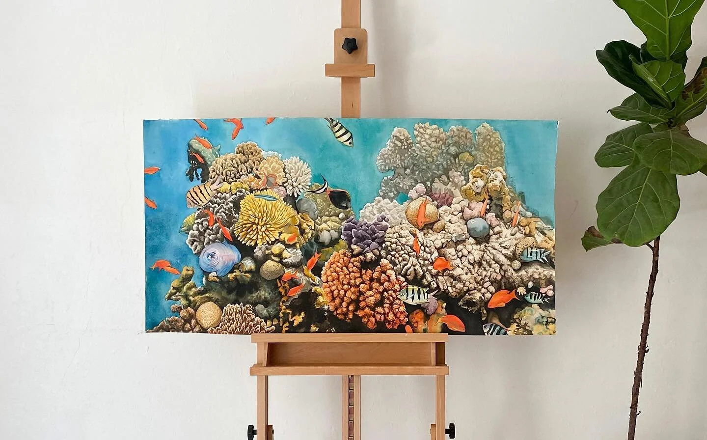 Progress pics of &ldquo;Coral Currents&rdquo; 🪸✨