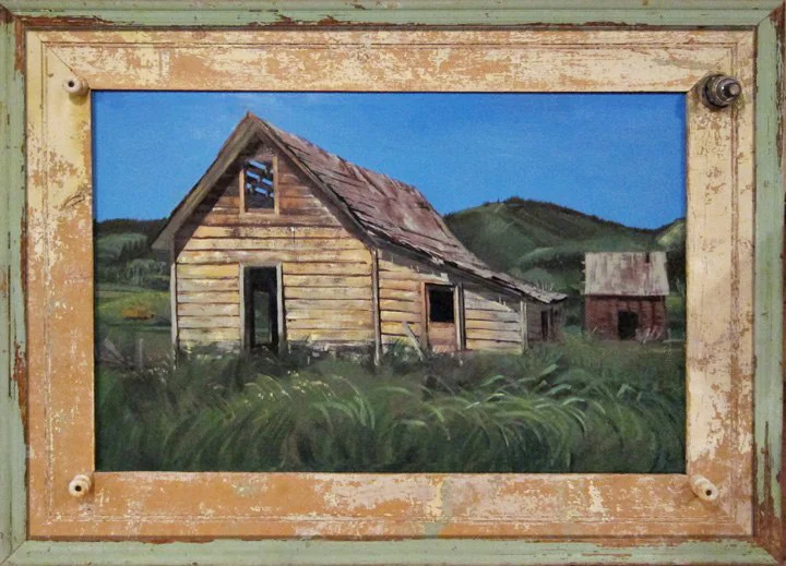 Drake Homestead, Victor Idaho. 36"x48", oil on board (Sold)
