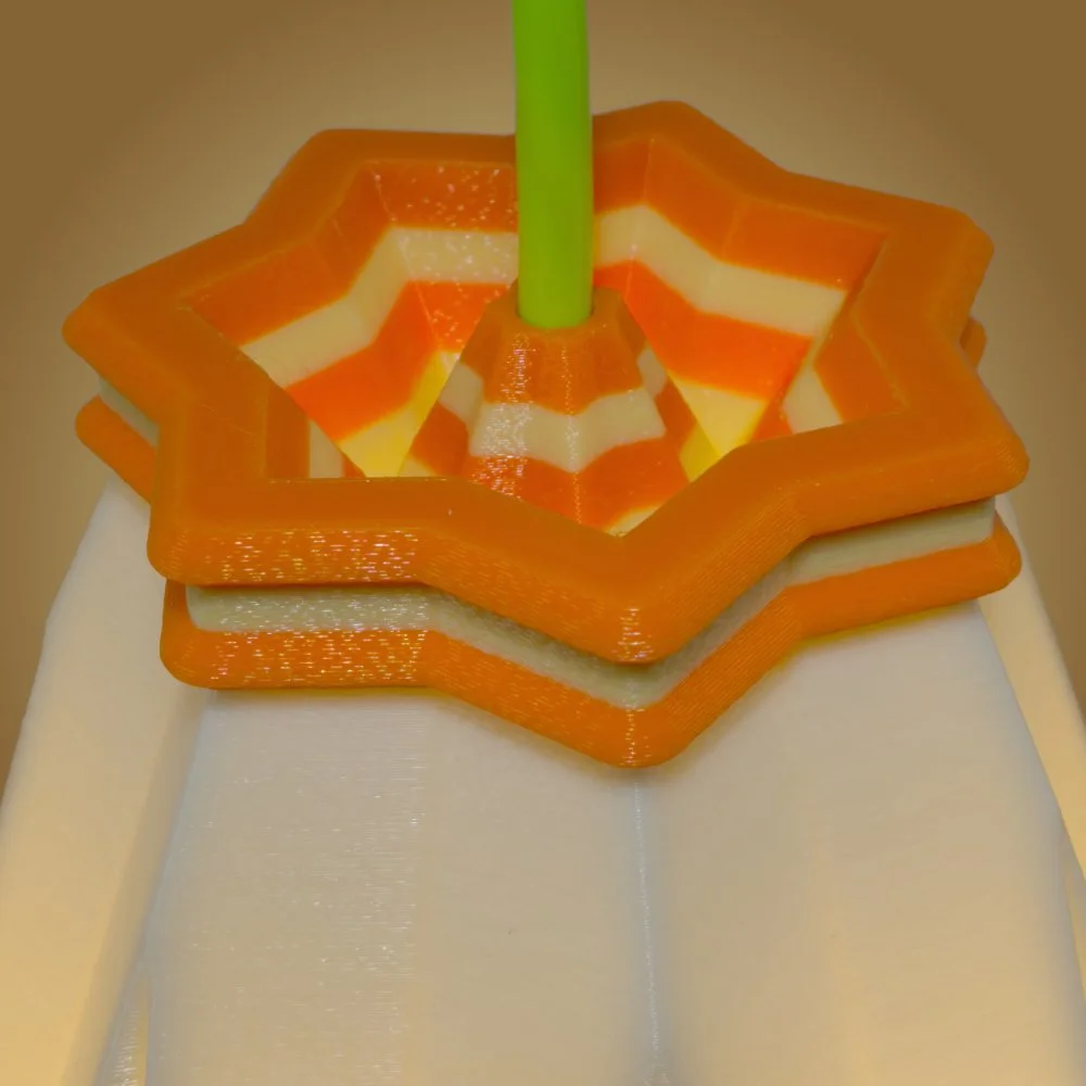 Seven Stars citrus pendant lamp seen from the top