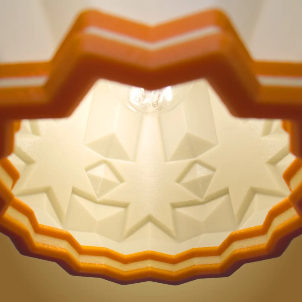 Seven Stars citrus pendant lamp seen from the bottom
