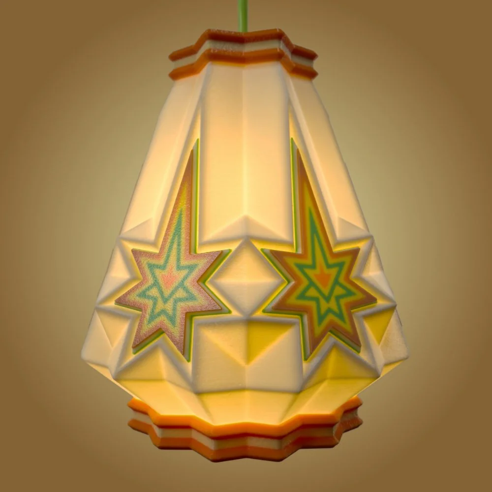 Seven Stars citrus pendant lamp seen from the side