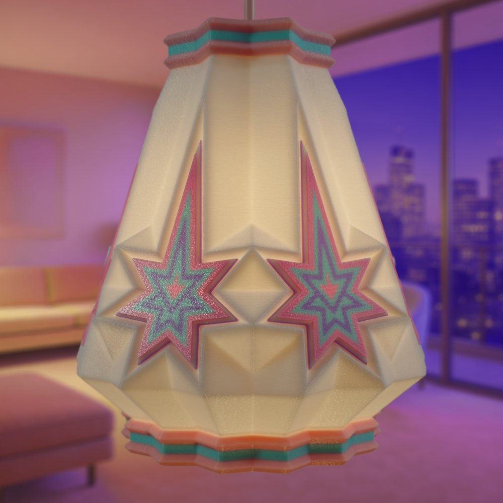 Seven Stars berry pendant lamp hanging in a warm high-rise apartment