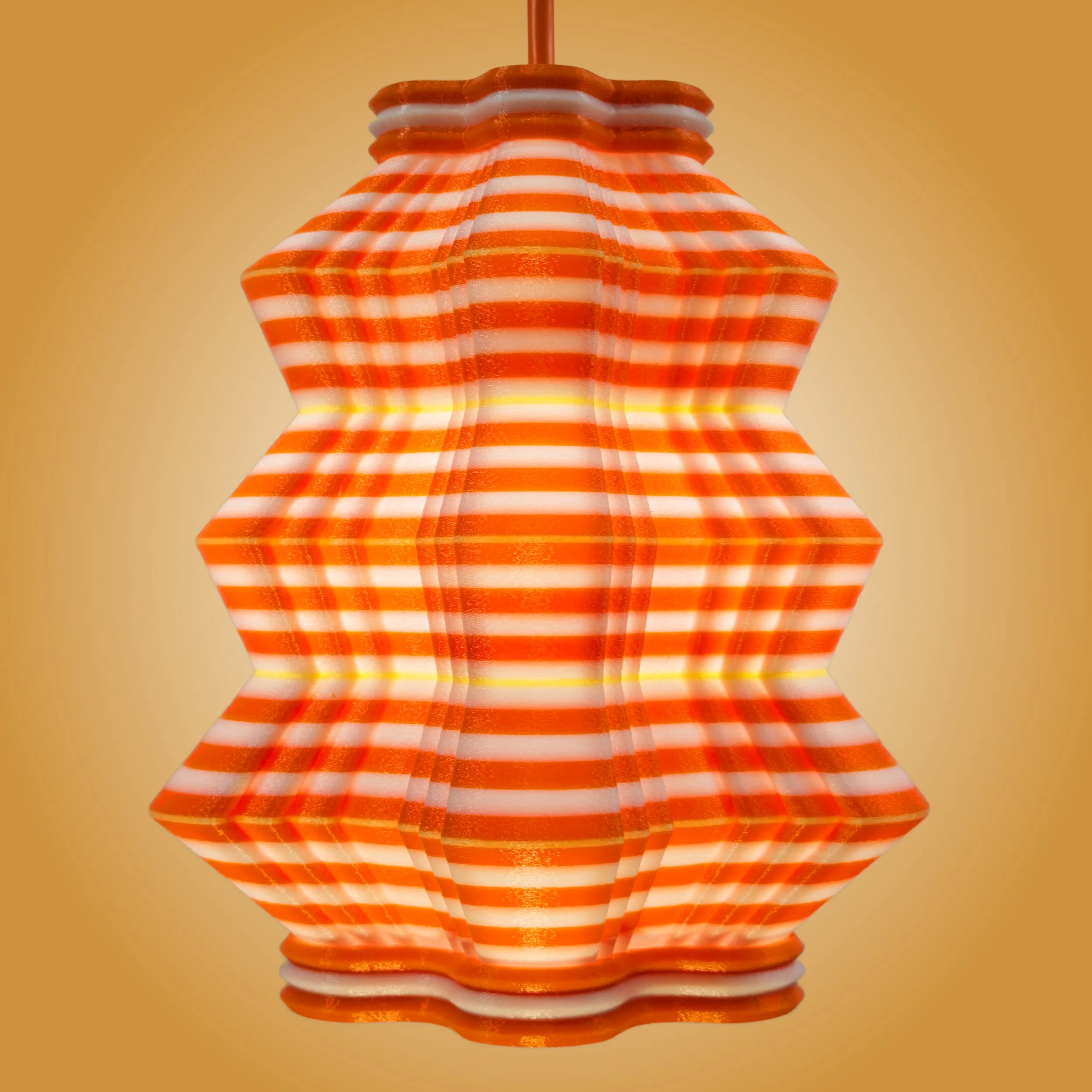 Scallops Lamp in Orange