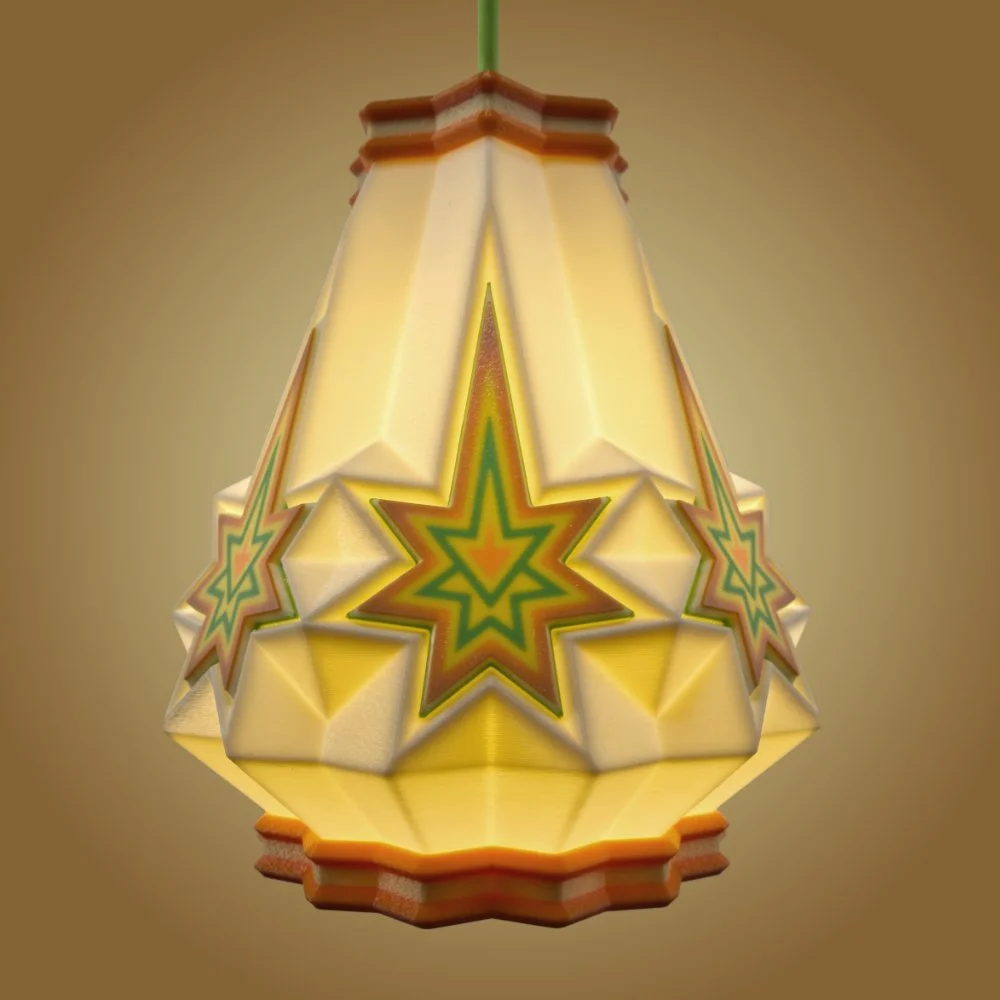 Seven Stars citrus pendant lamp seen from the front