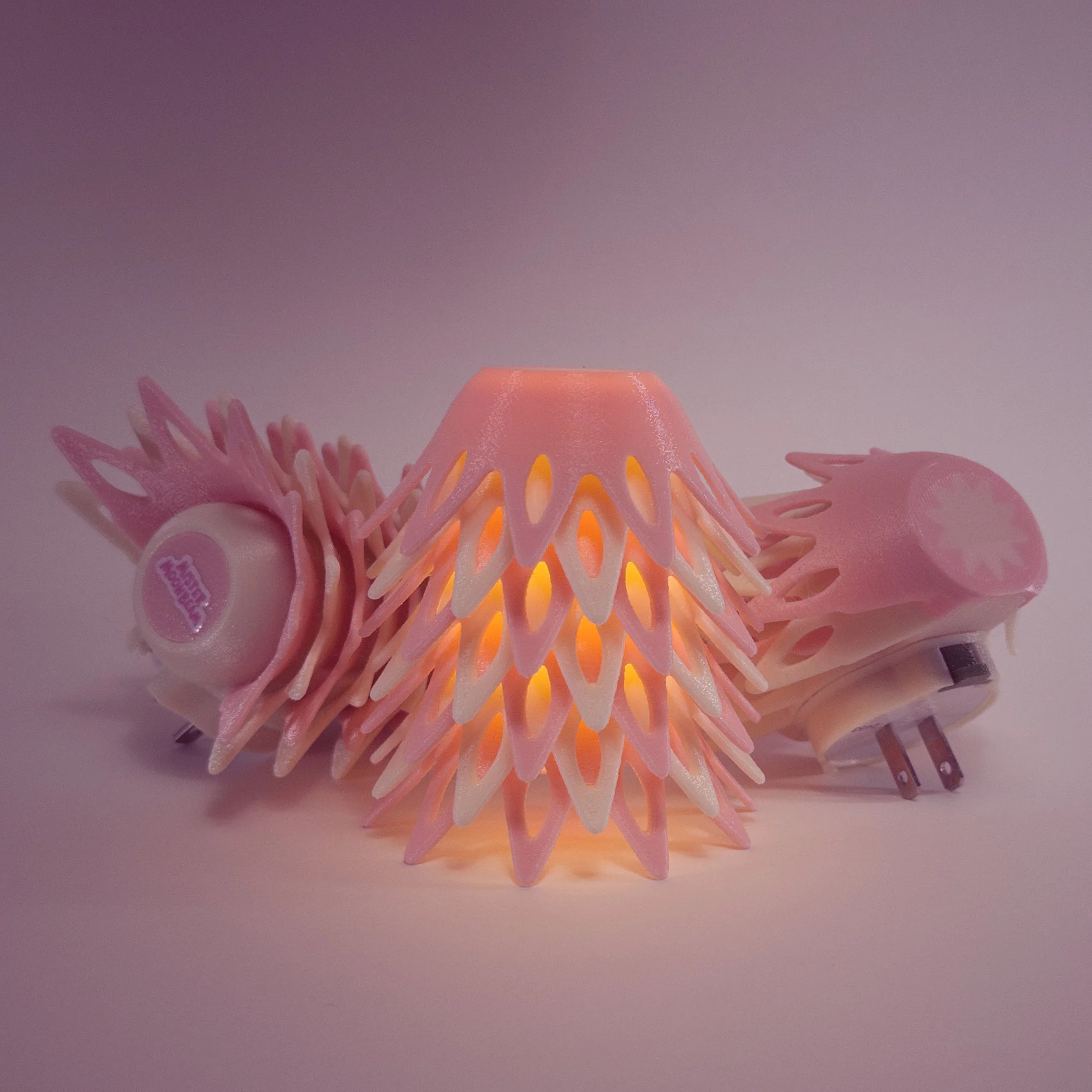 Mini Lamp - Pinecone - Pink