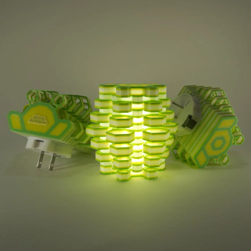 Mini Lamp - Hexy - Green & Yellow