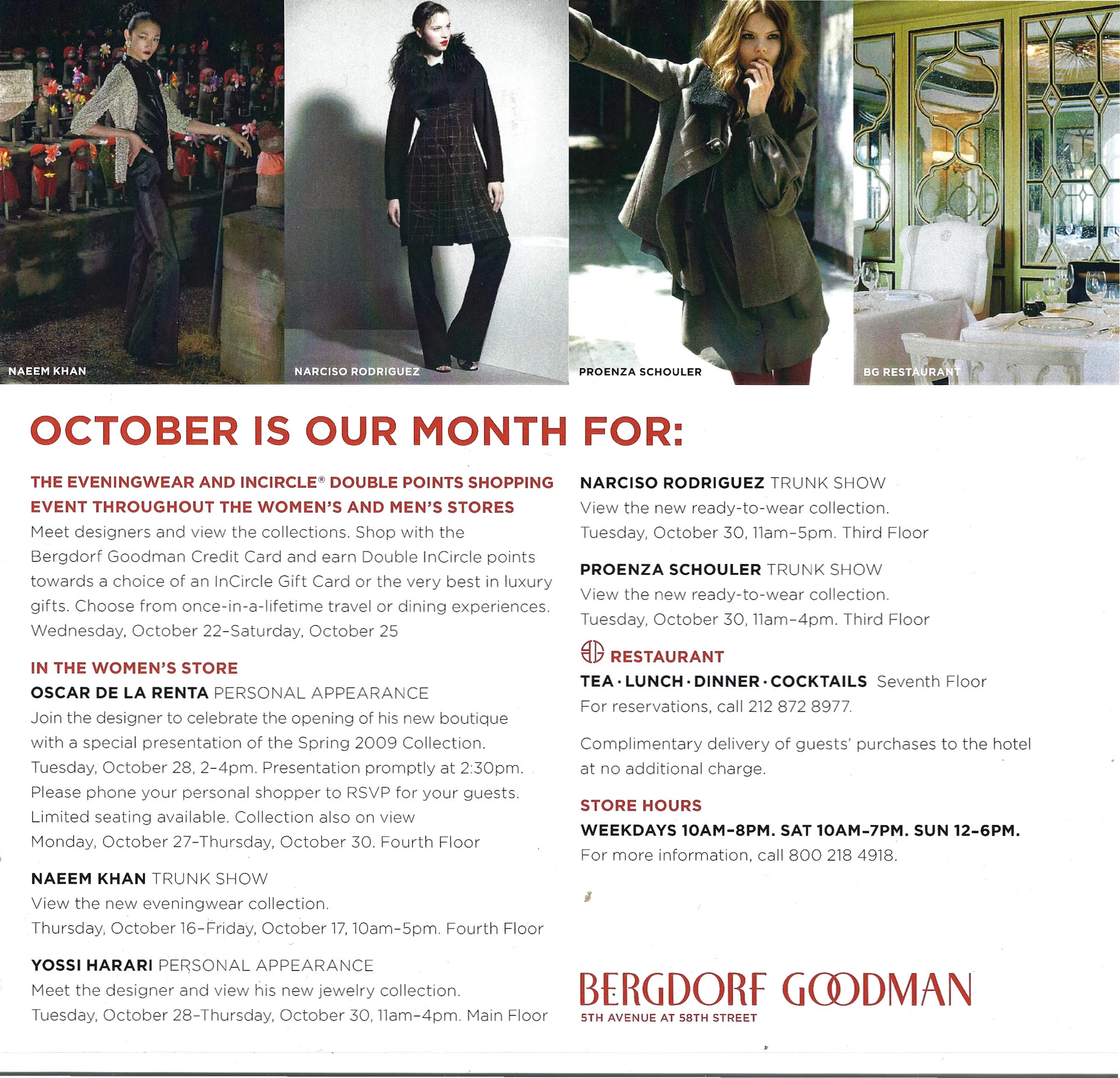 Bergdorf Goodman Monthly Store Guide