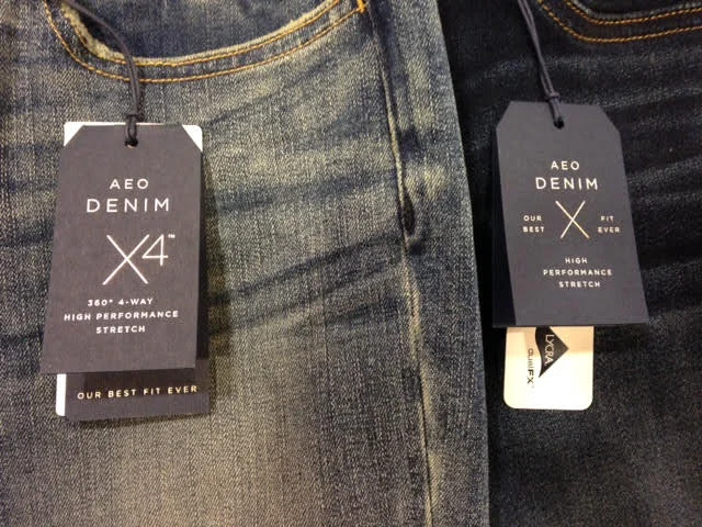 American Eagle Outfitters AEO Denim X4 Hangtag