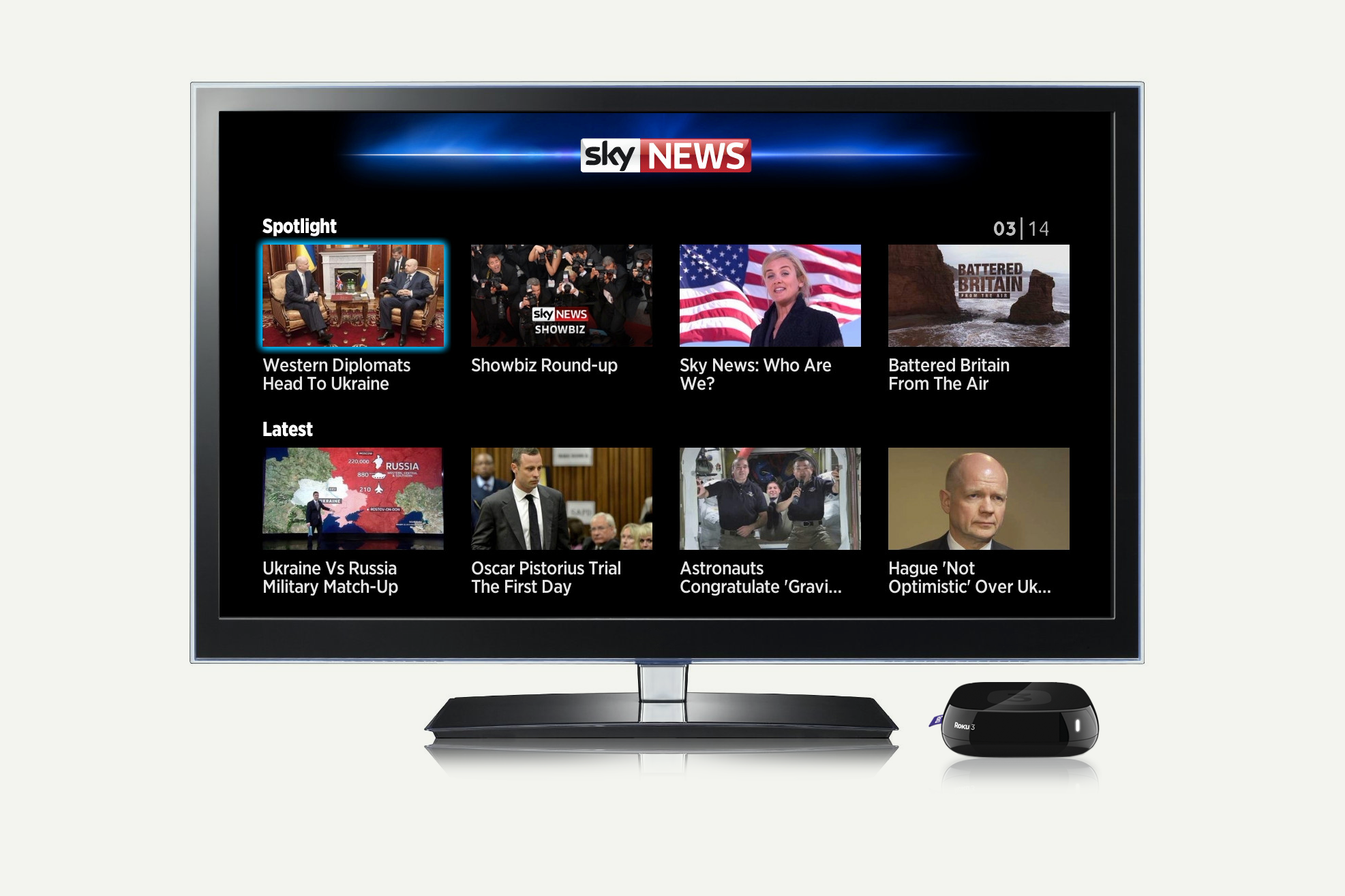 SKY NEWS FOR ROKU, APPLE TV & XBOX