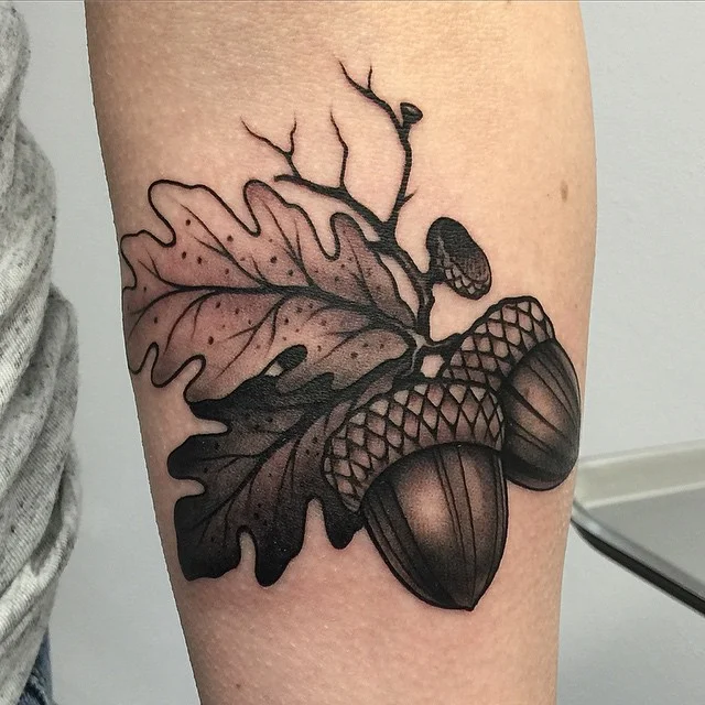 Simple Acorn Tattoo