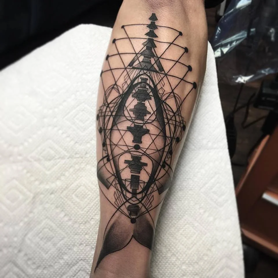Blackwork Style Tattoo by David Mushaney