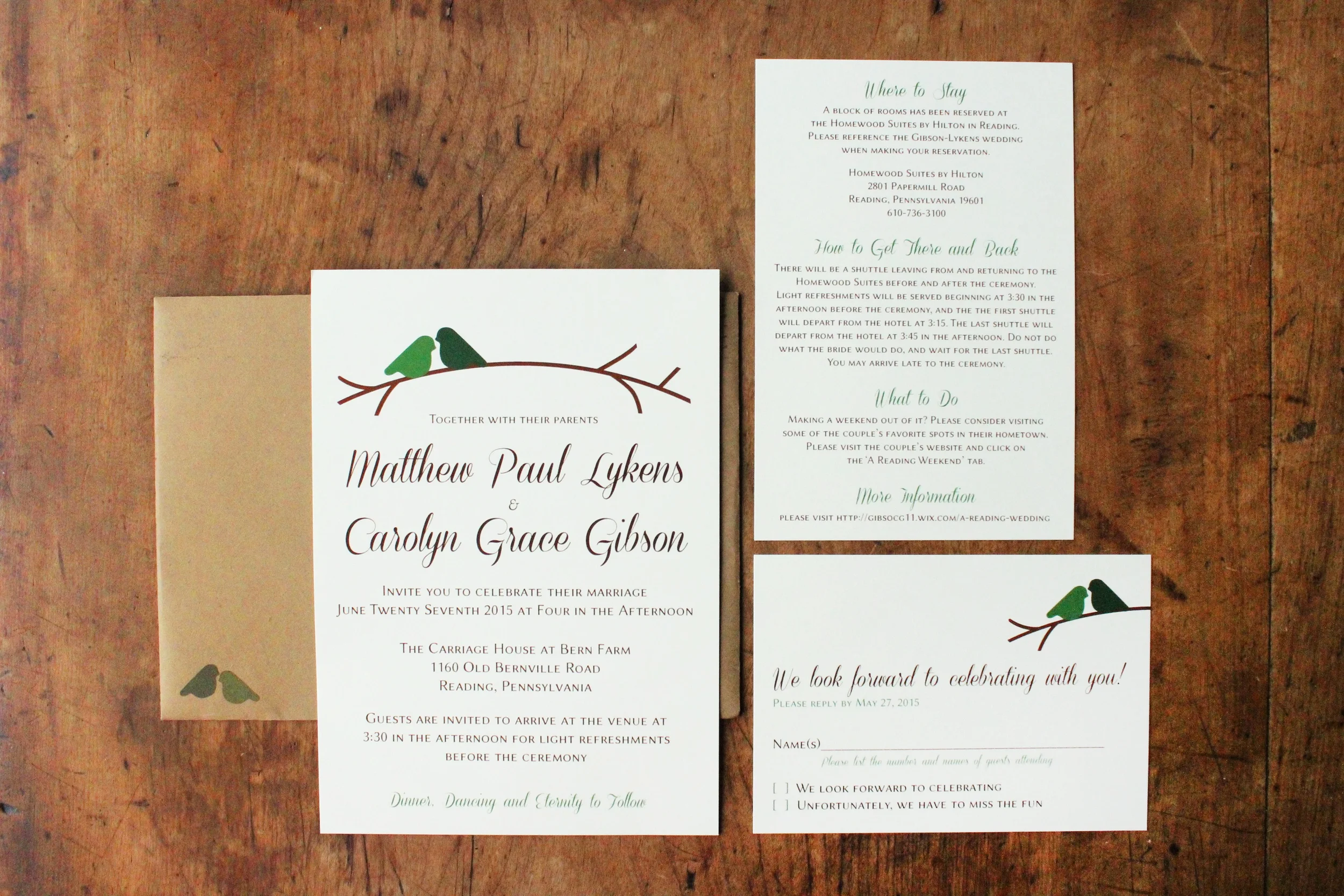   matt &amp; carolyn | invitation suite  