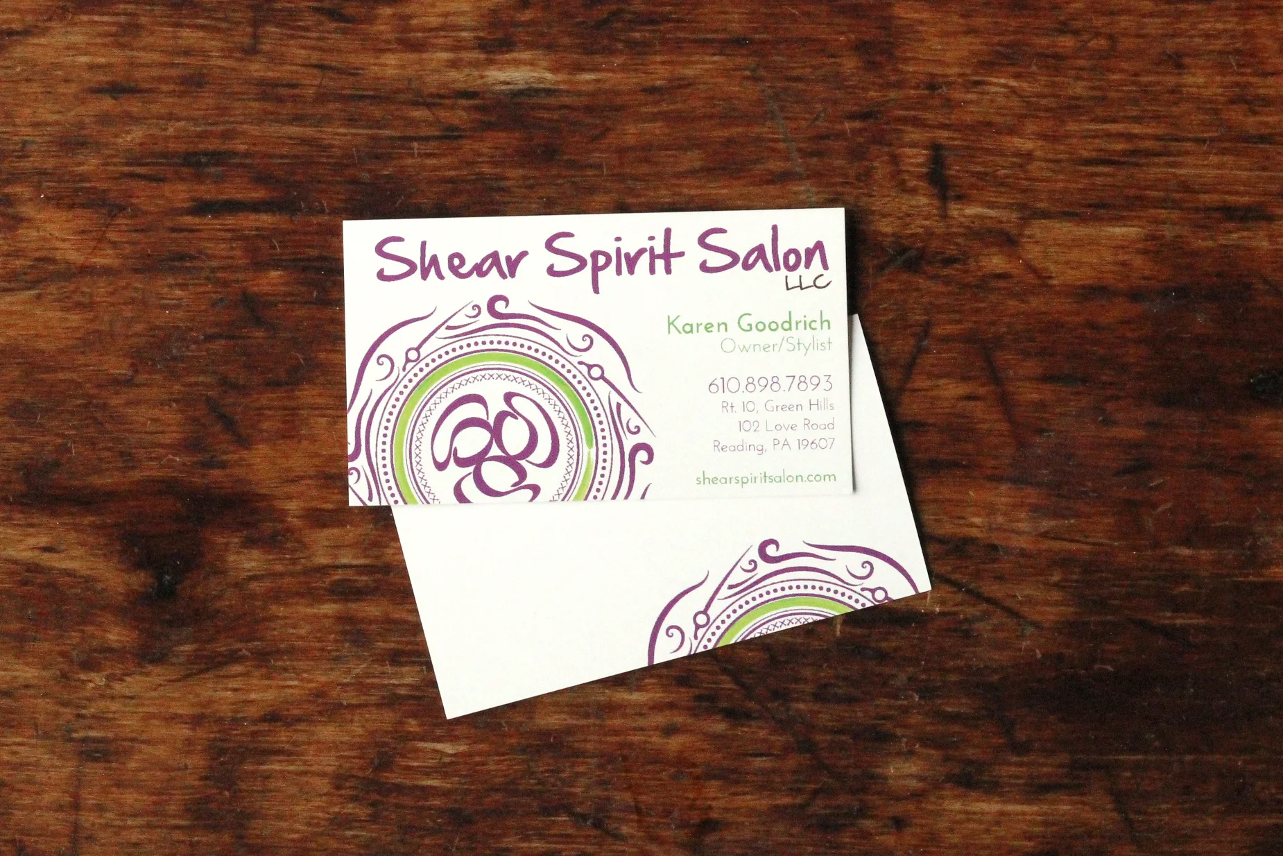   shear spirit salon | business card  
