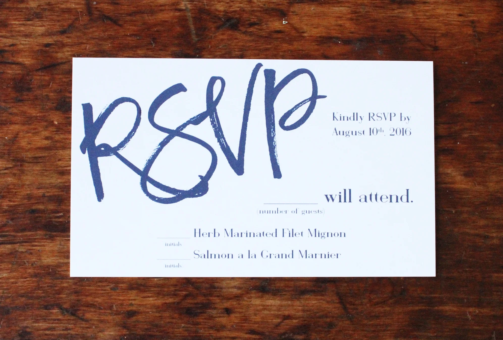   maggie &amp; scott | rsvp card  