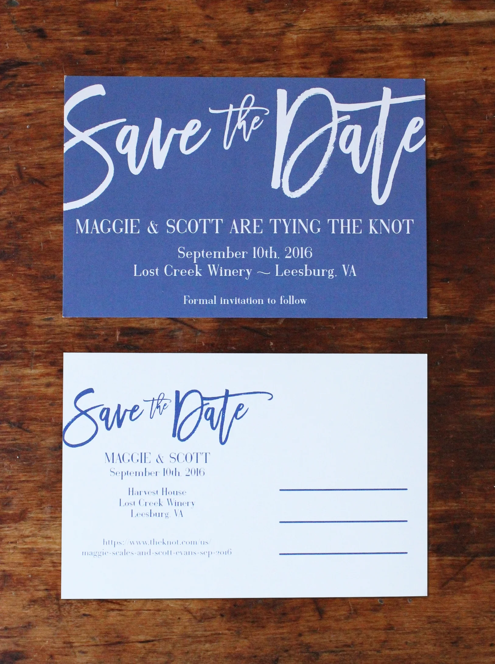   maggie &amp; scott | save the date postcard  