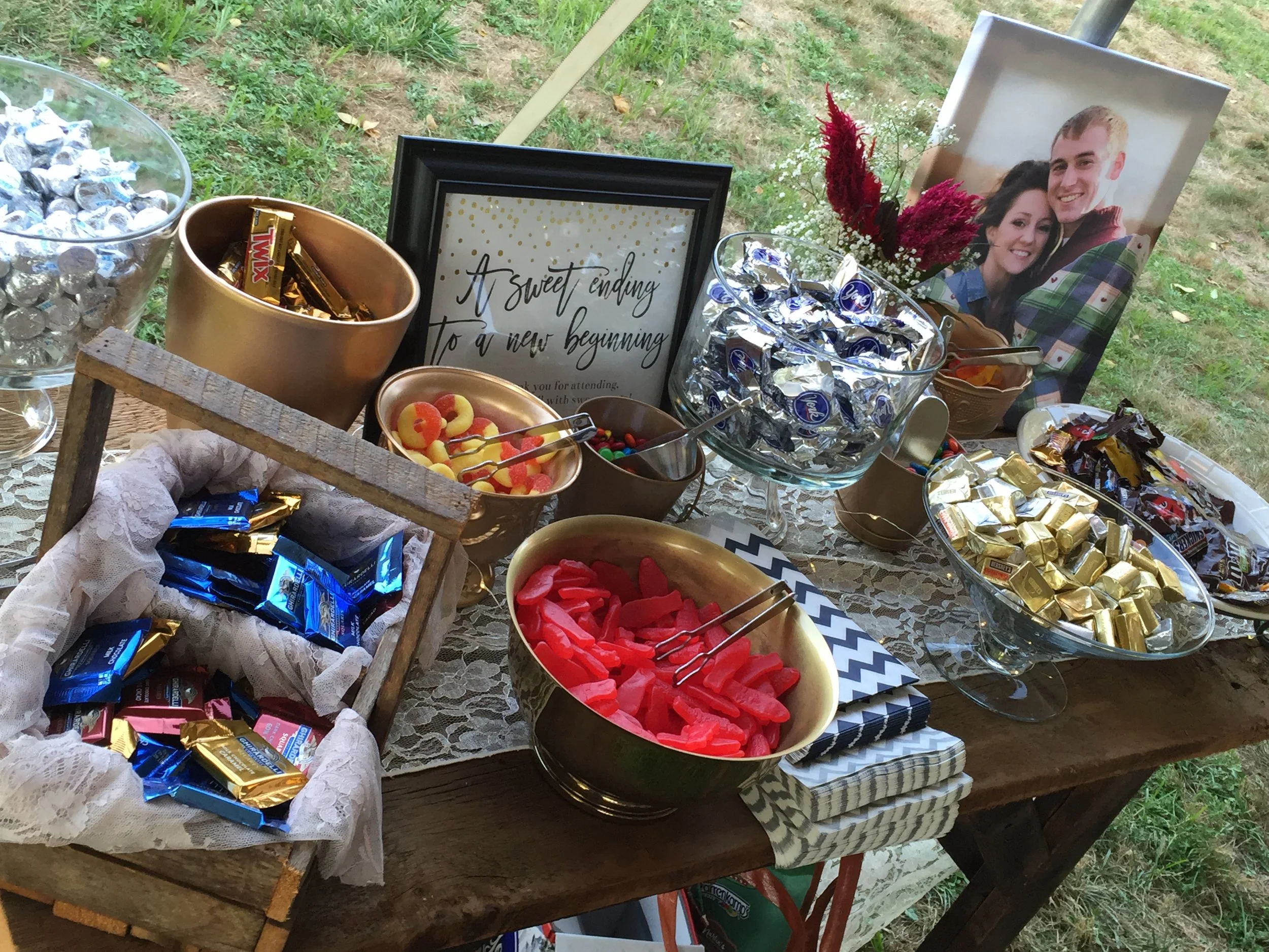   jen &amp; carson | dessert table sign  