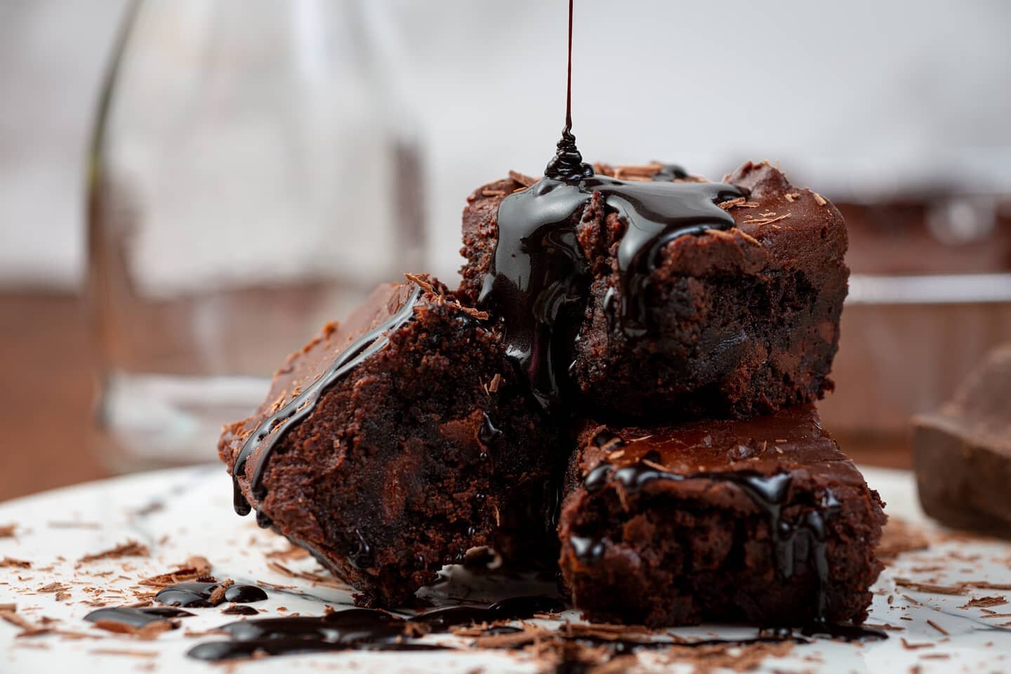 If a missile hit a chocolate factory the explosion still wouldn't be this chocolaty #FoodPhotography #LightbridgeStudios #Chocolate #Brownies #PandemicFood #CommercialPhotography