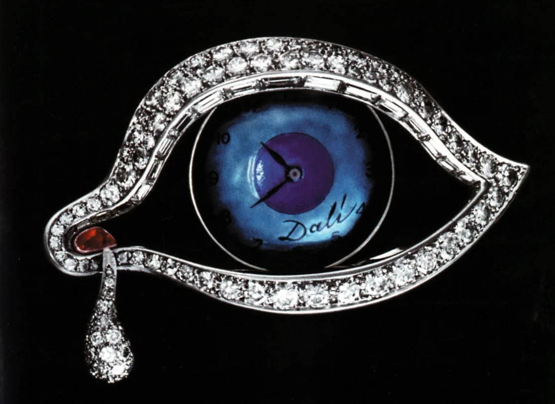 Alemany & Ertman (Design by Salvador Dali). The Eye of Time , brooch-watch, c. 1949