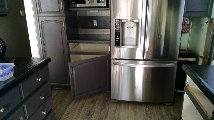 Kitchen before demo. I had painted cabinets, put new hardware, but it was time for more!