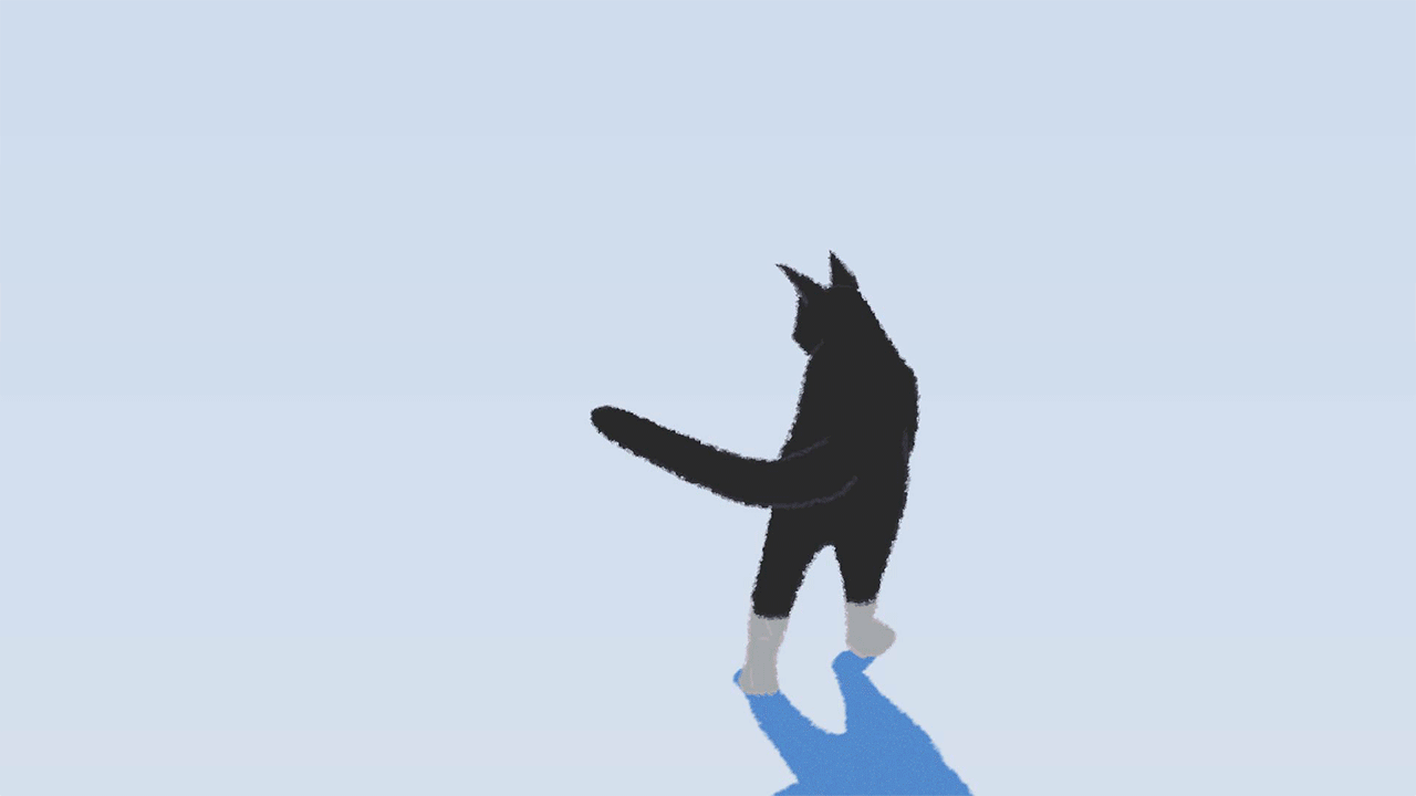 A little cat jumping