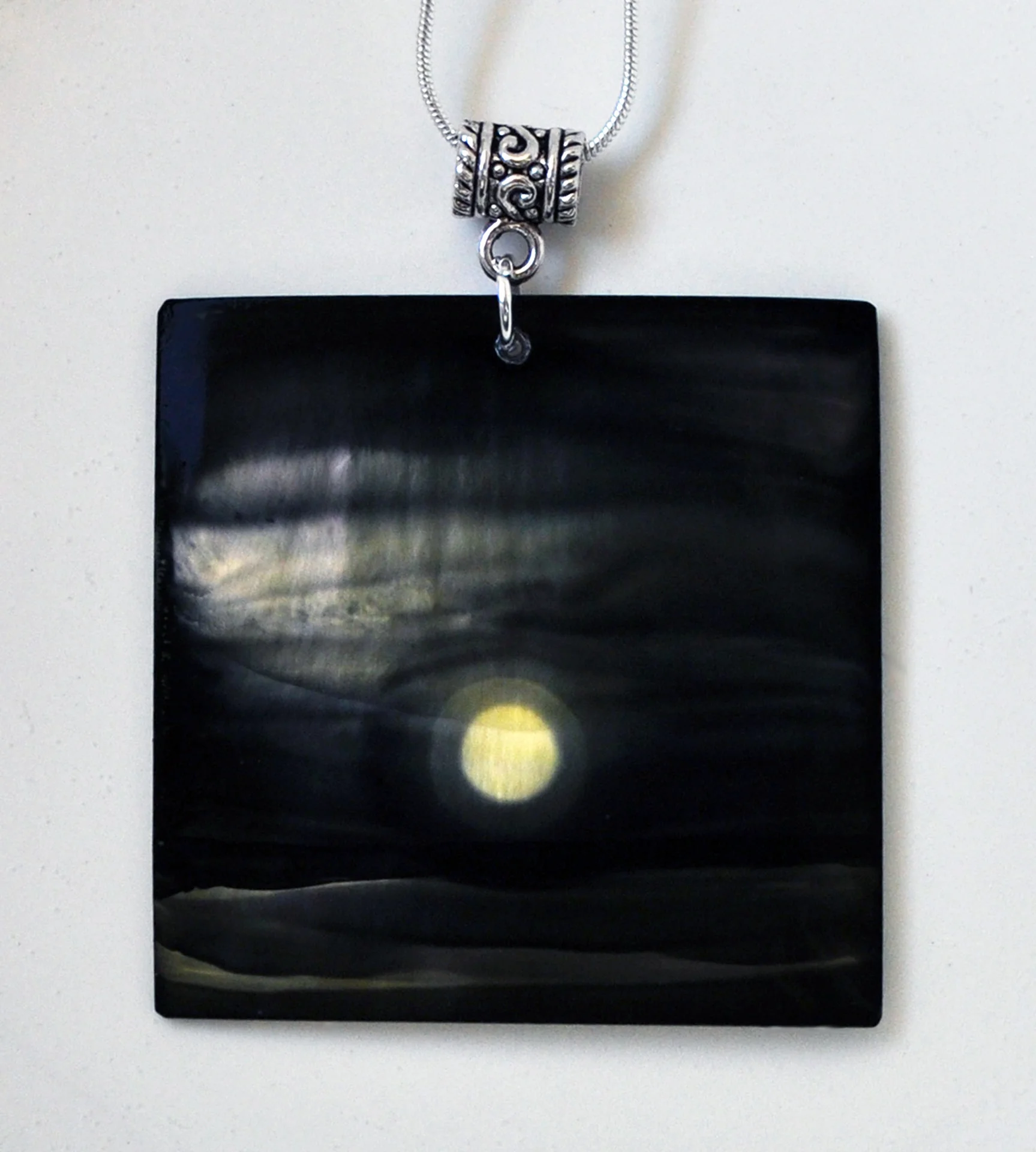Pearl Moon Square Pendant