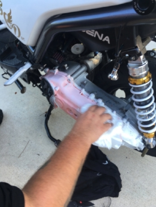 Just spewing a little bit of MOTUL. No big. 