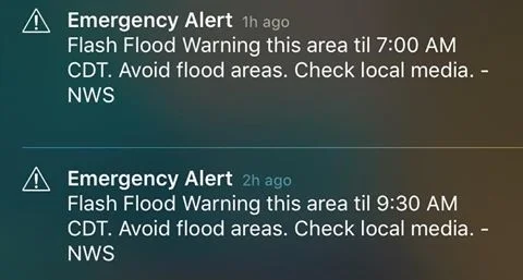 Not a fun message to wake up to. 