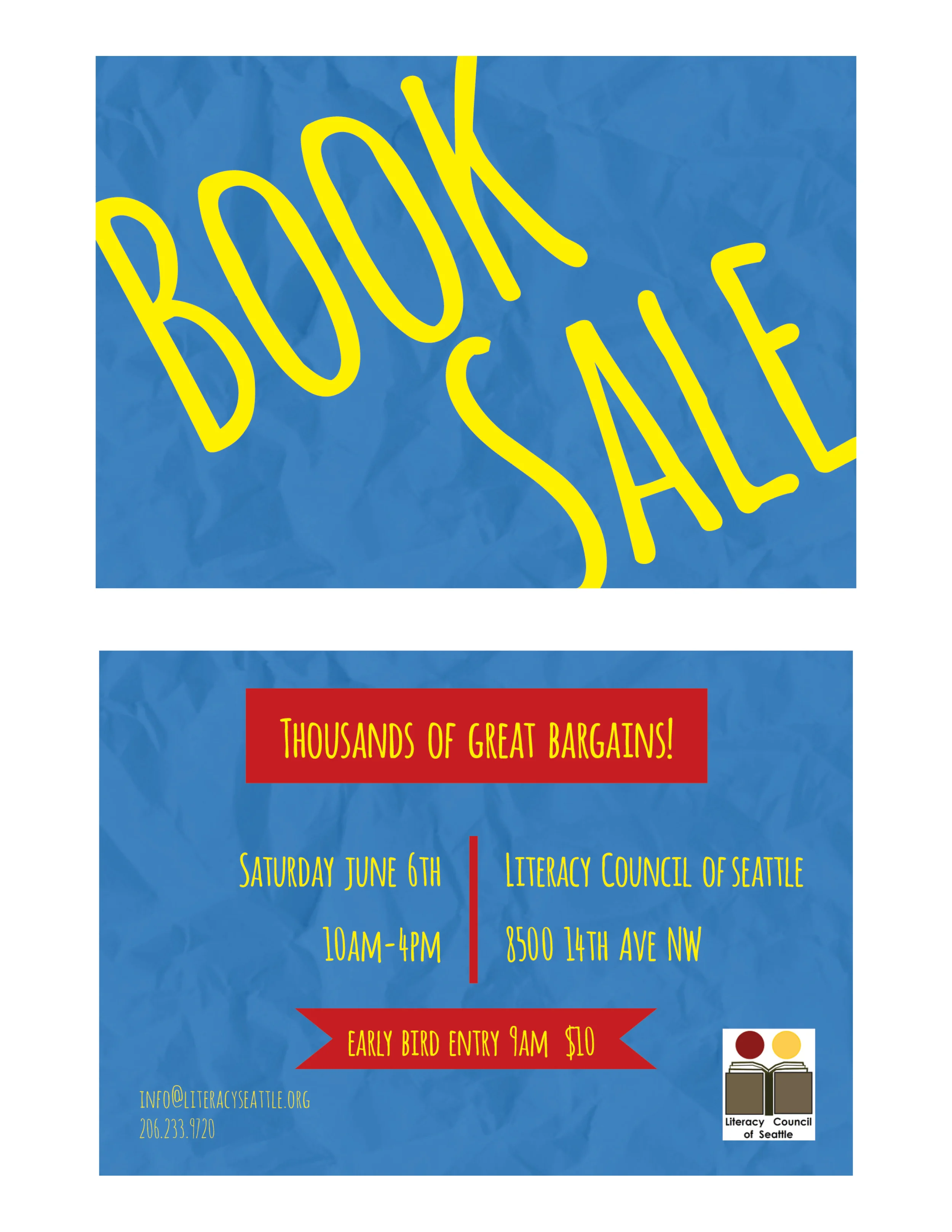 Book Sale Postcards
