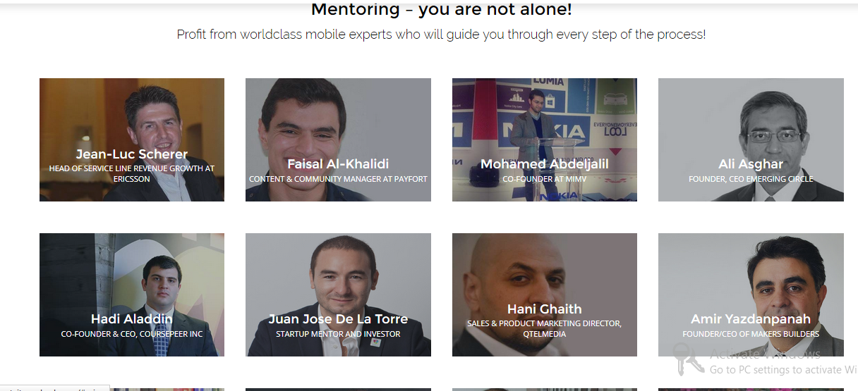 Mentoring – You’re not alone! Profit from world class mobile experts who will guide you through every step of the process