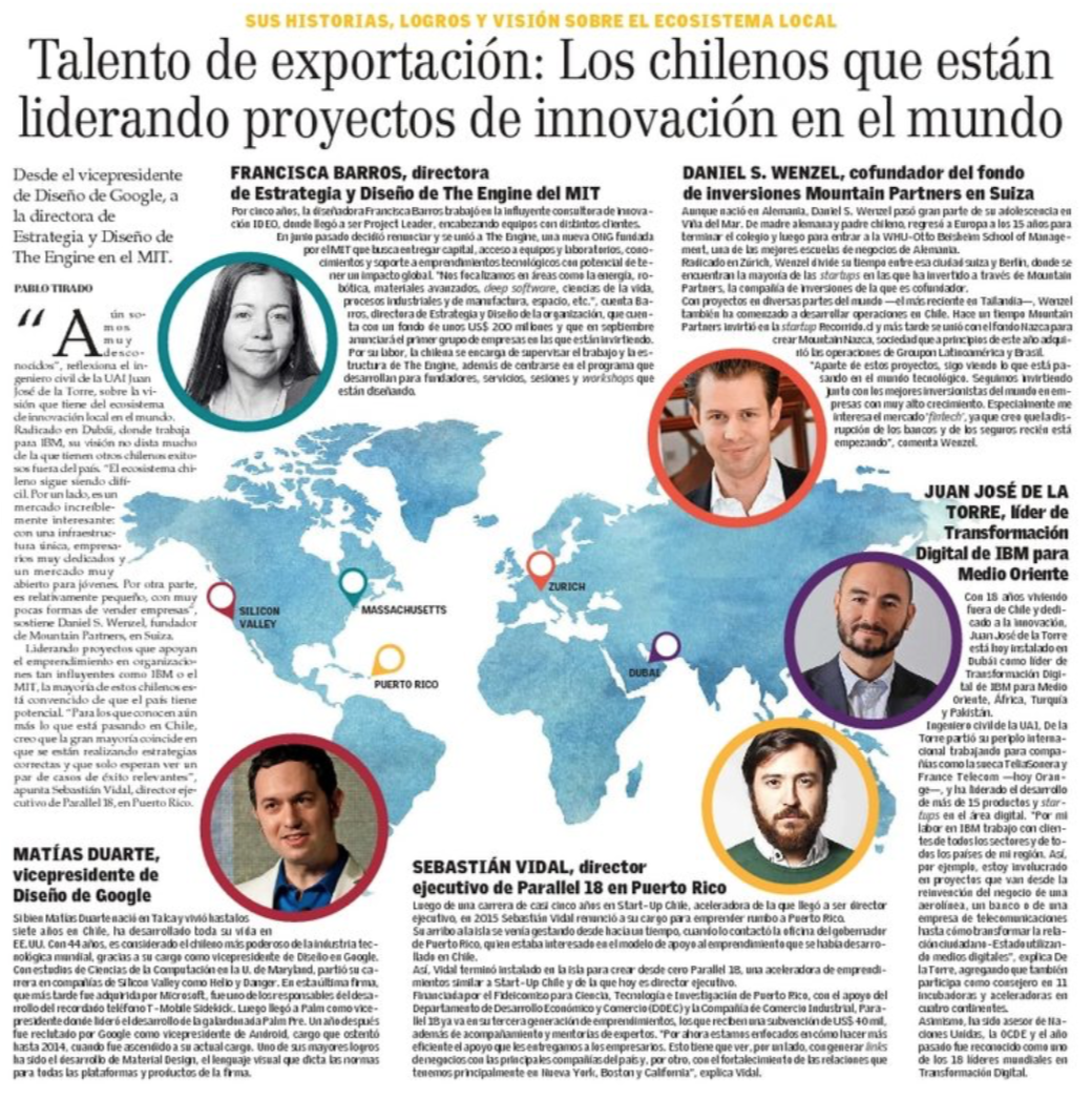 JJ Recognized as one of the top 5 Chileans in Technology and Innovation