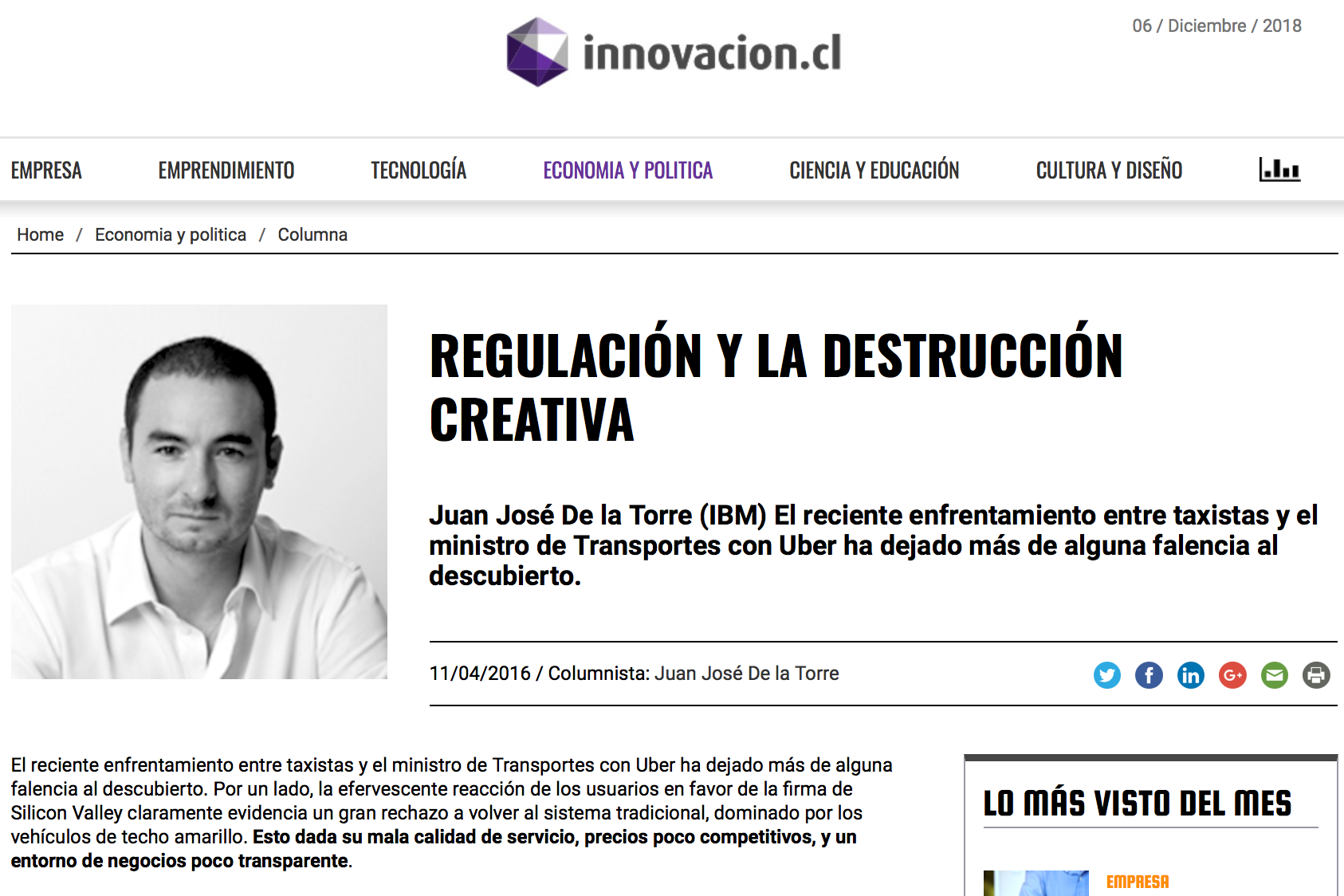 Regulación y la destrucción creativa