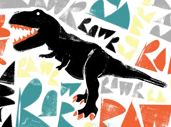 Pottery Barn Kids - T-Rex RAWR Children's Wall Art