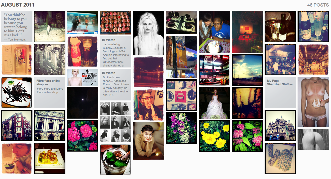 Tumblr Archive Aug 2012