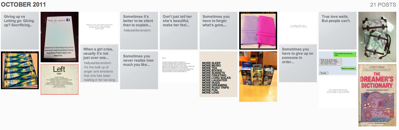 Tumblr Archive OCT 2011