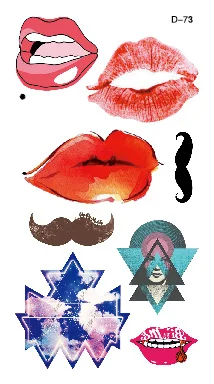 Lips Kisses Temporary Ink