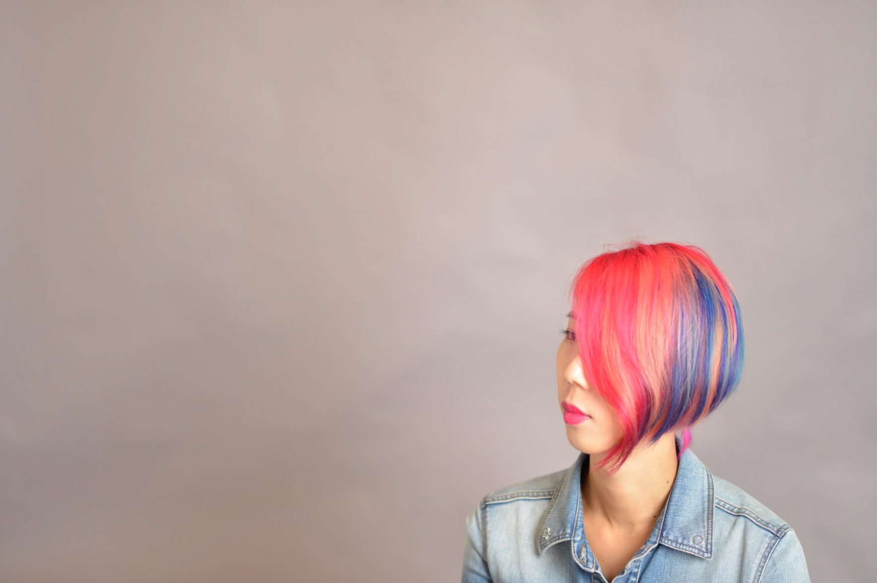 Hayley's rainbow hair