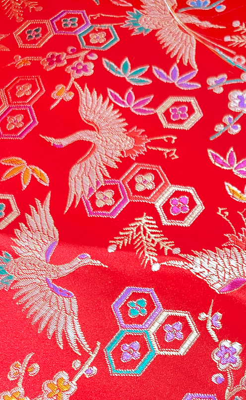Hayley Hand-Made Mask Red/ Gold Phoenix