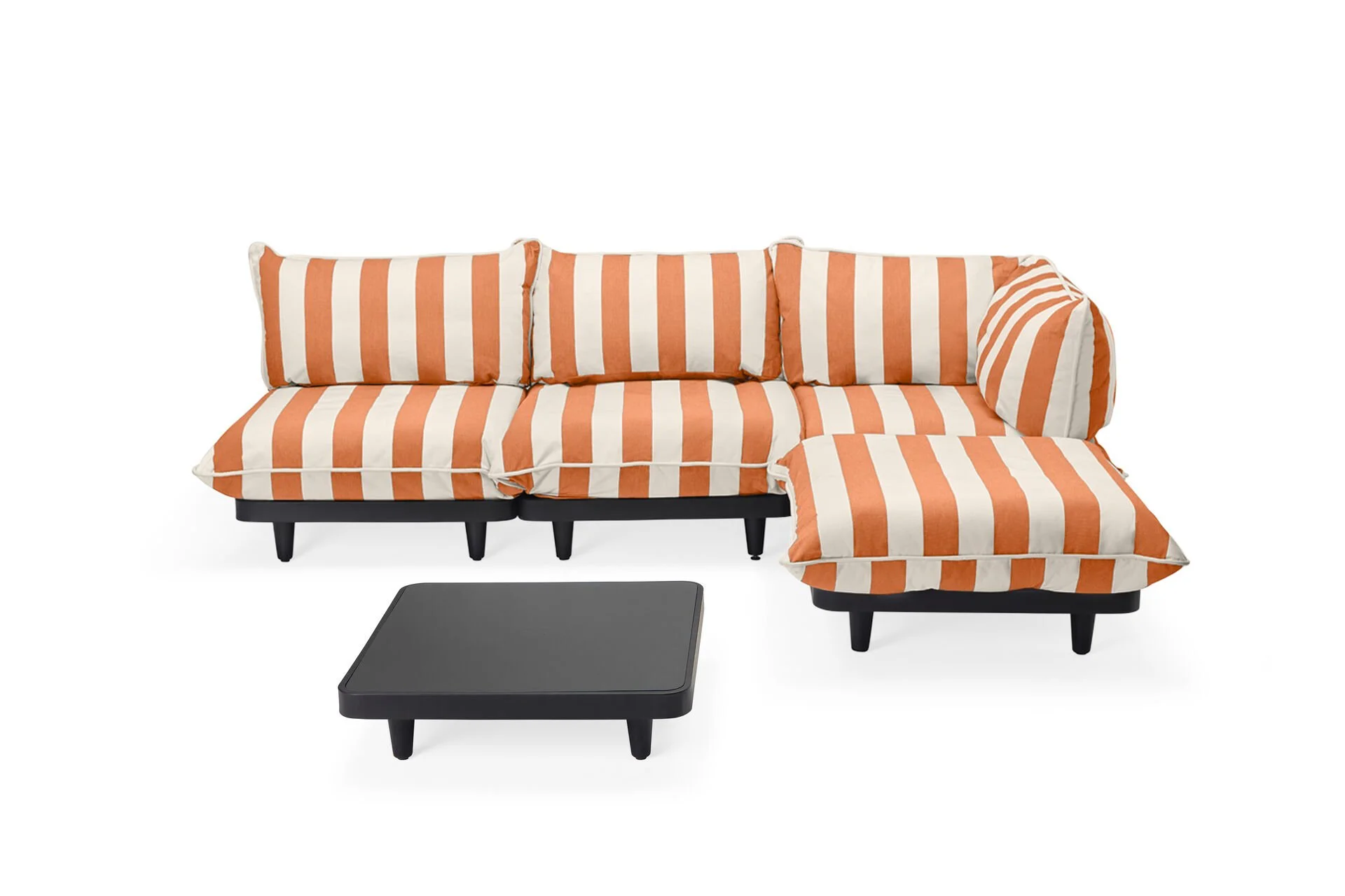 fatboy Paletti large Stripe Orange Creme + Table