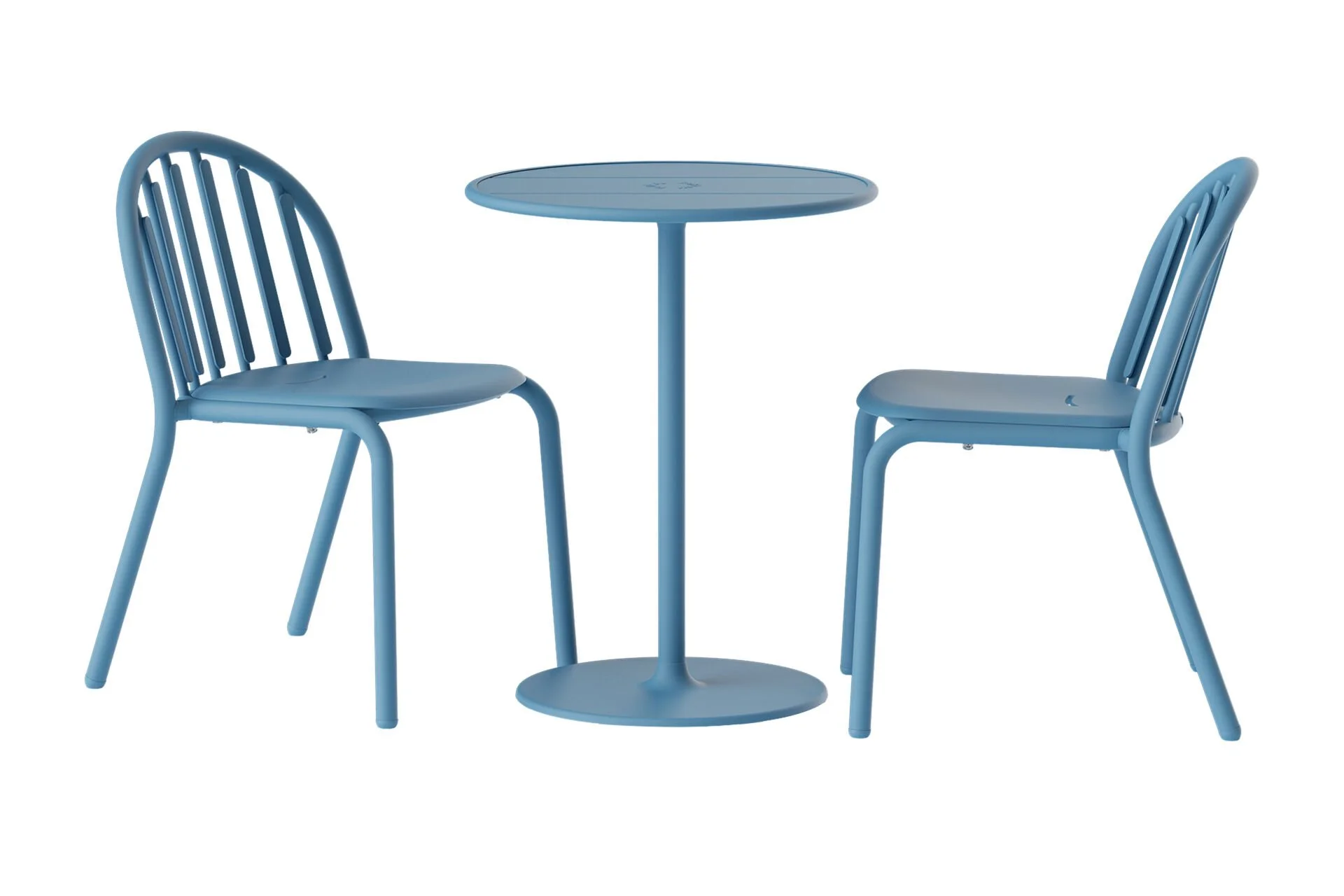 fatboy Freds Bistreautisch wave-blue mit Sesseln