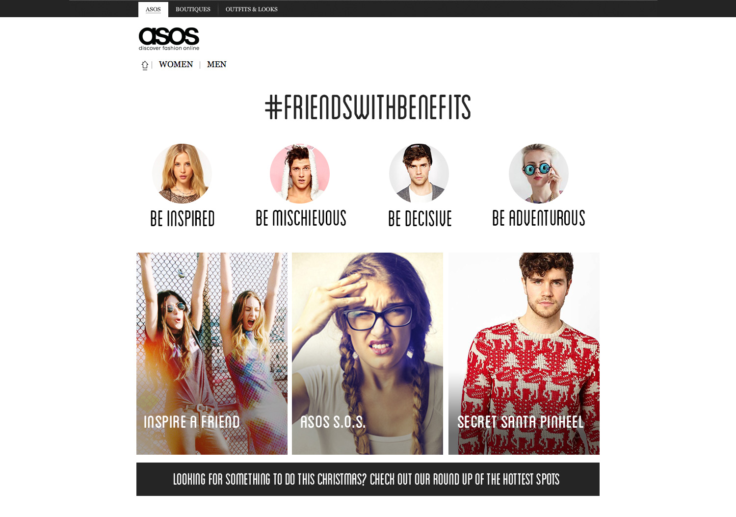 Mock-up of Friends With benefits Landing Page