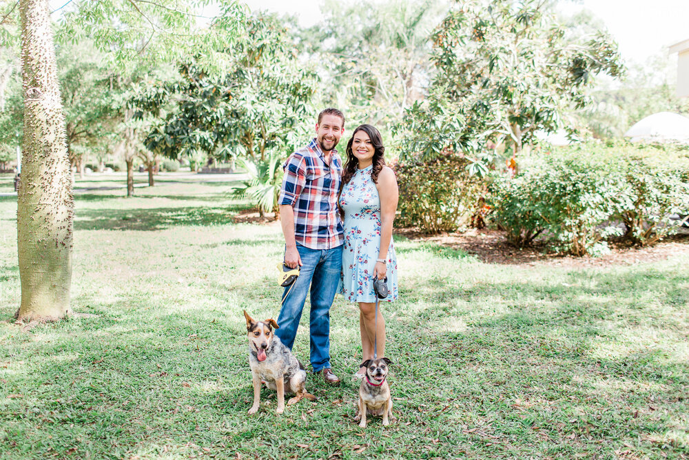 UCF Engagement Photos with dogs