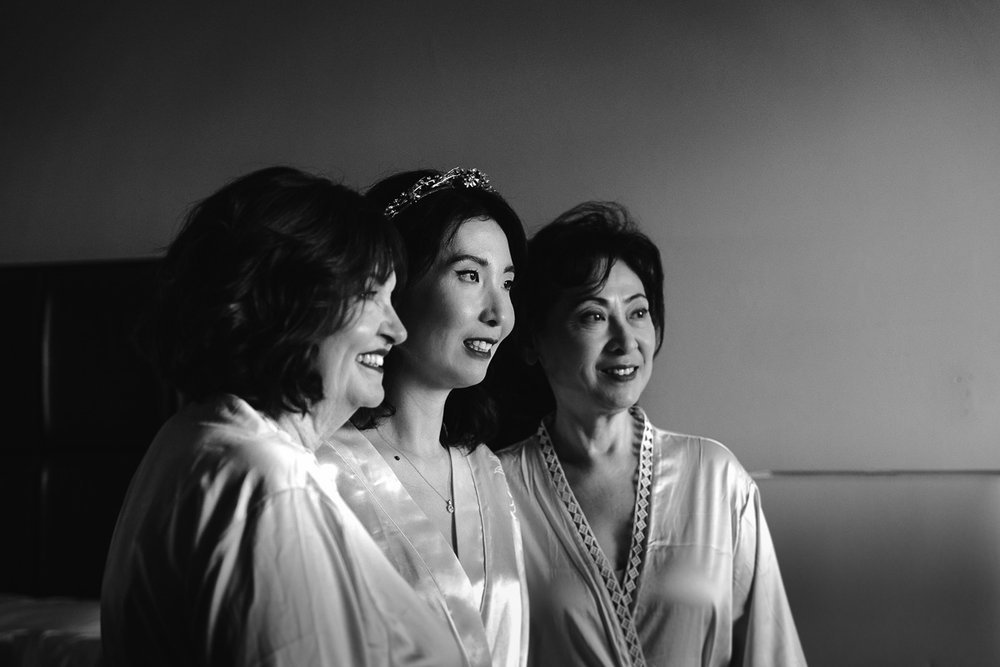 Bride and mothers