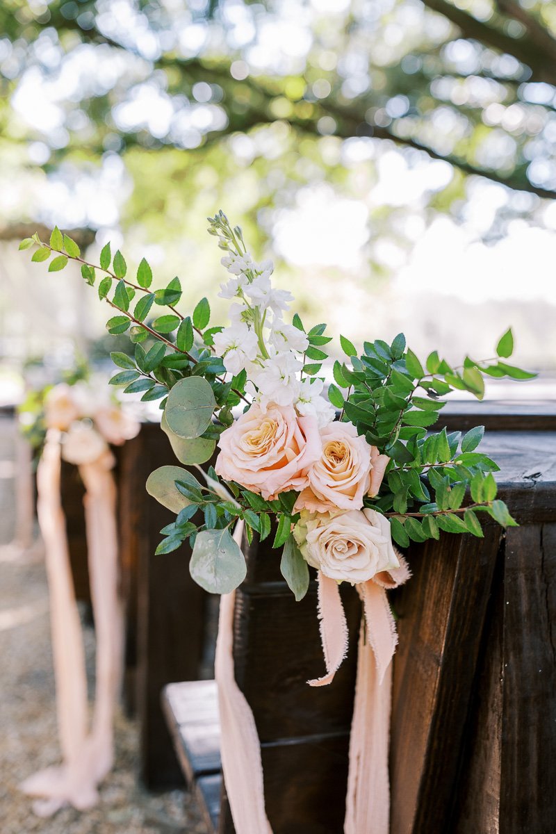 Wedding ceremony flowers