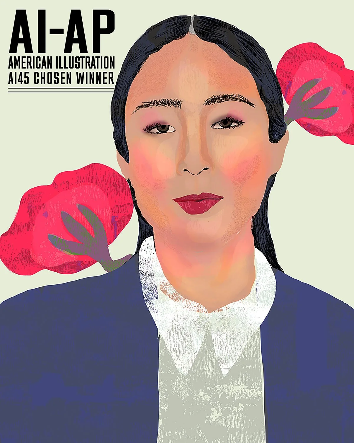 American Illustration 45 Winner - Portrait of Greta Lee in The Morning Show