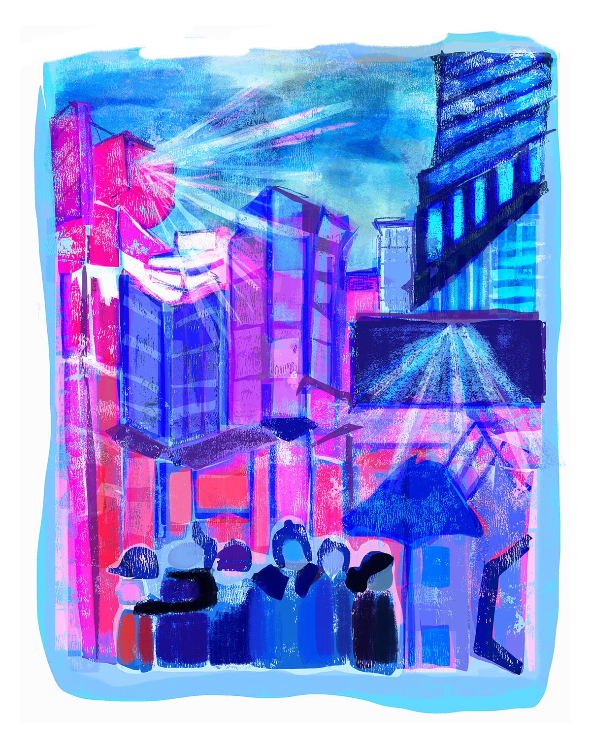 Winter in Times Square Area 