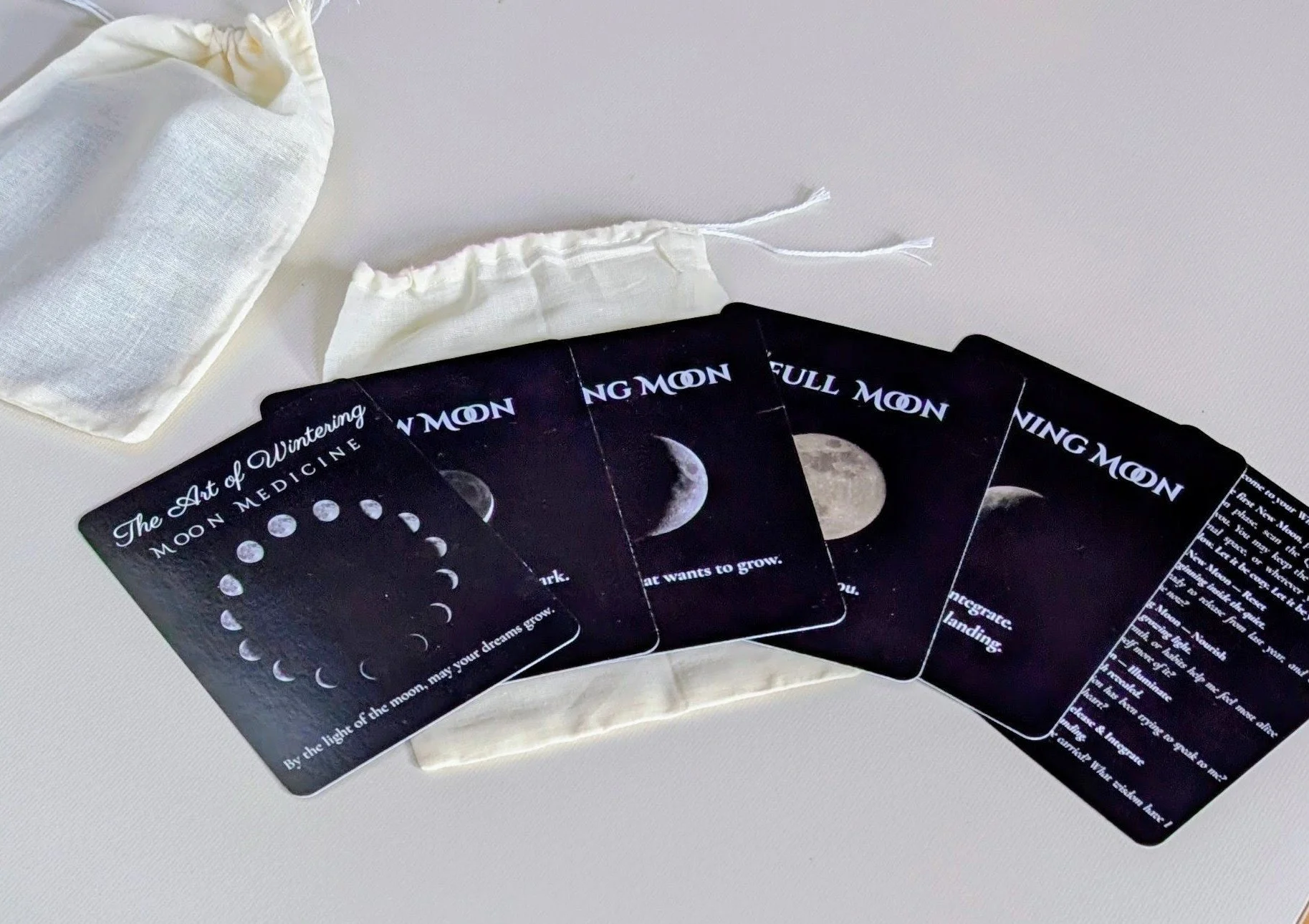 Etsy Moon cards on counter fanned out with bag.jpg