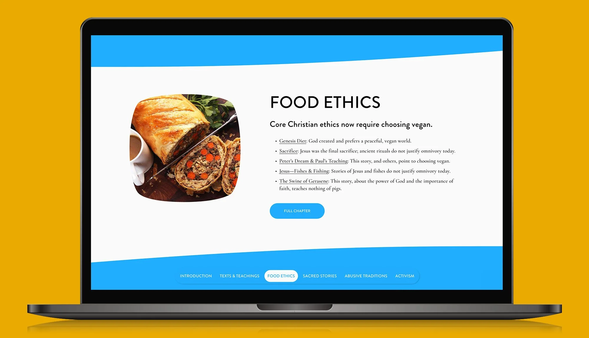   Uncovering Veganism in the holy scribes   Web Design 