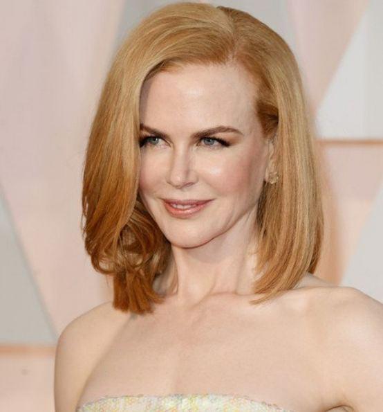 Smoothed, shorter styles: Nicole Kidman