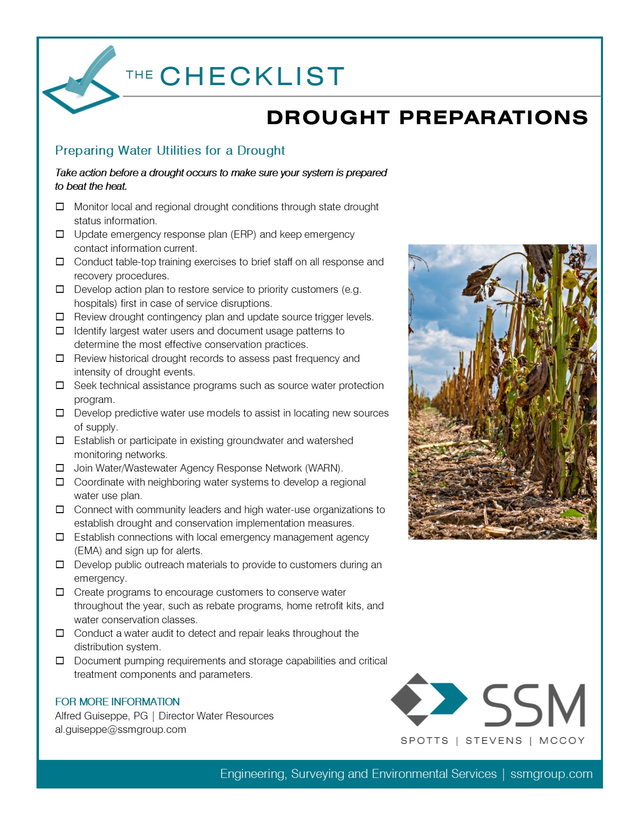 Checklist: Preparing Water Utilities for a Drought 